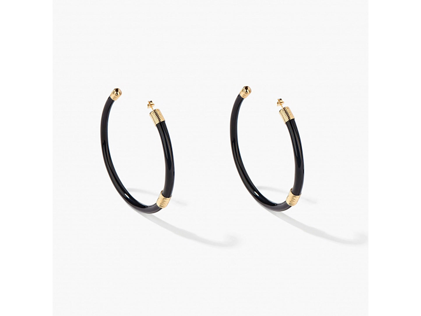 BOUCLES D'OREILLES KATT NOIRES GRAND MODELE