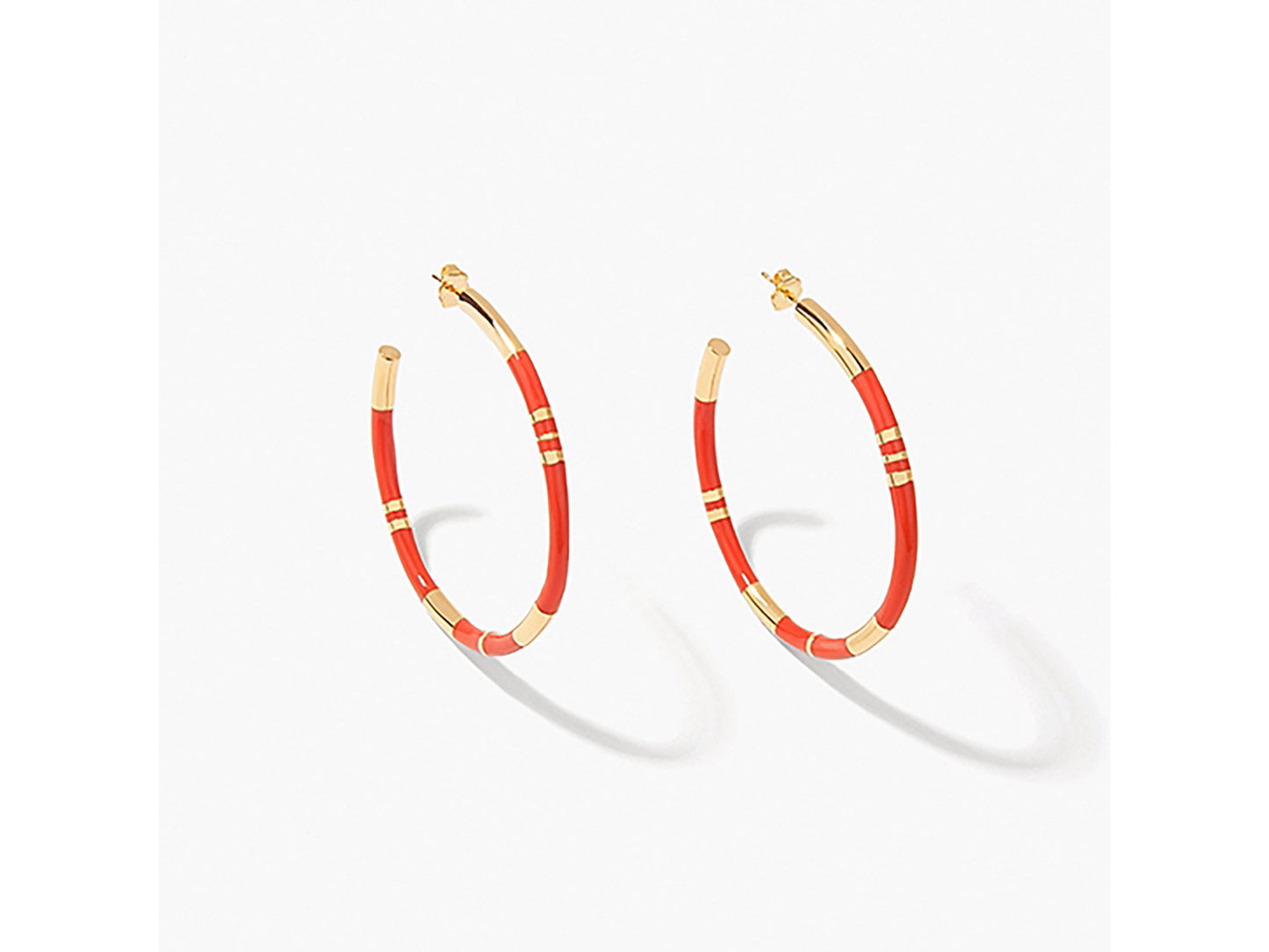 BOUCLES D'OREILLES CREOLES POSITANO CORAIL