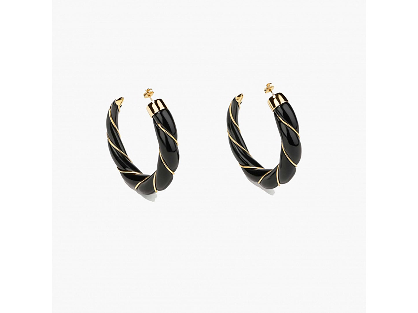 BOUCLES D'OREILLES DIANA NOIRES