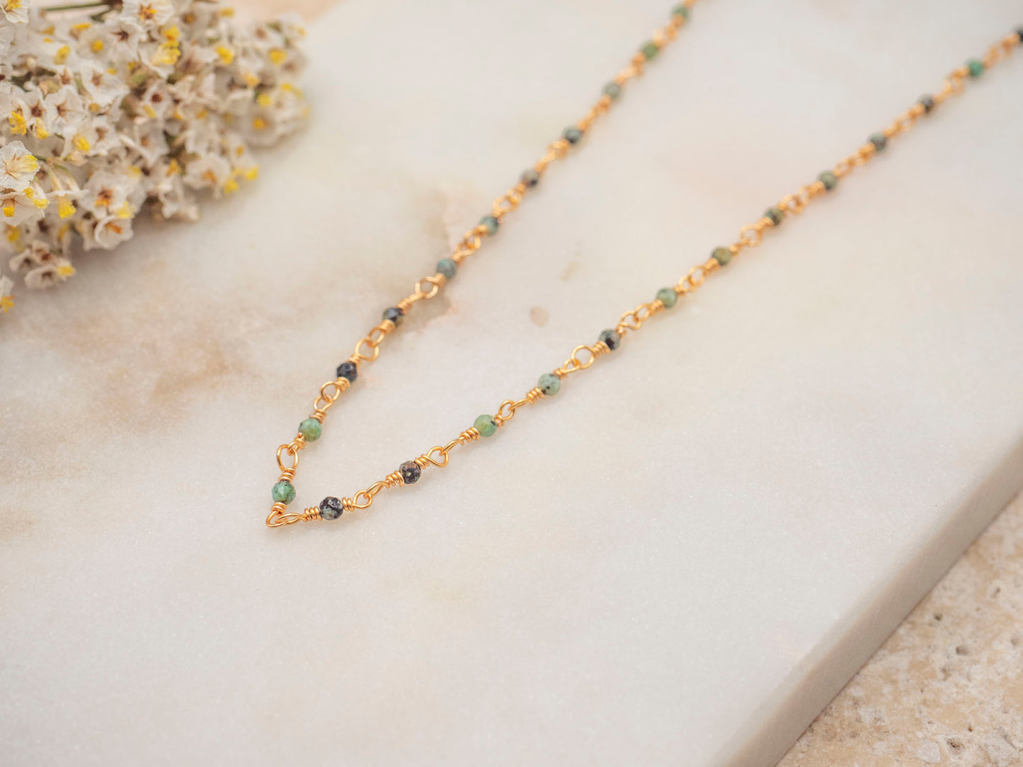 COLLIER LILA VERT