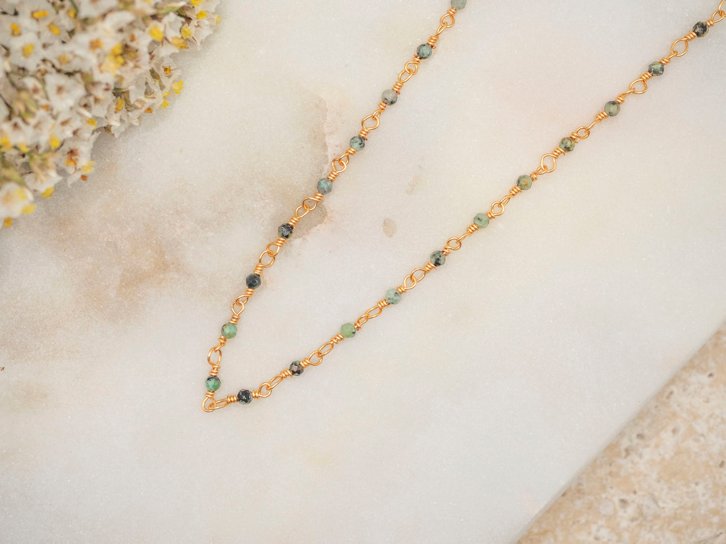 COLLIER LILA VERT