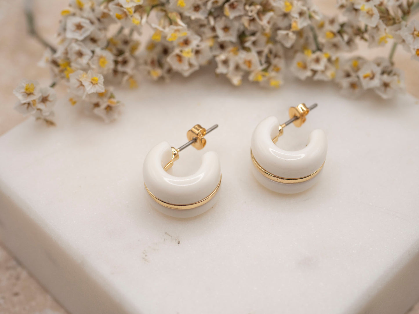 BOUCLES D'OREILLES VALENTINE BLANCHES