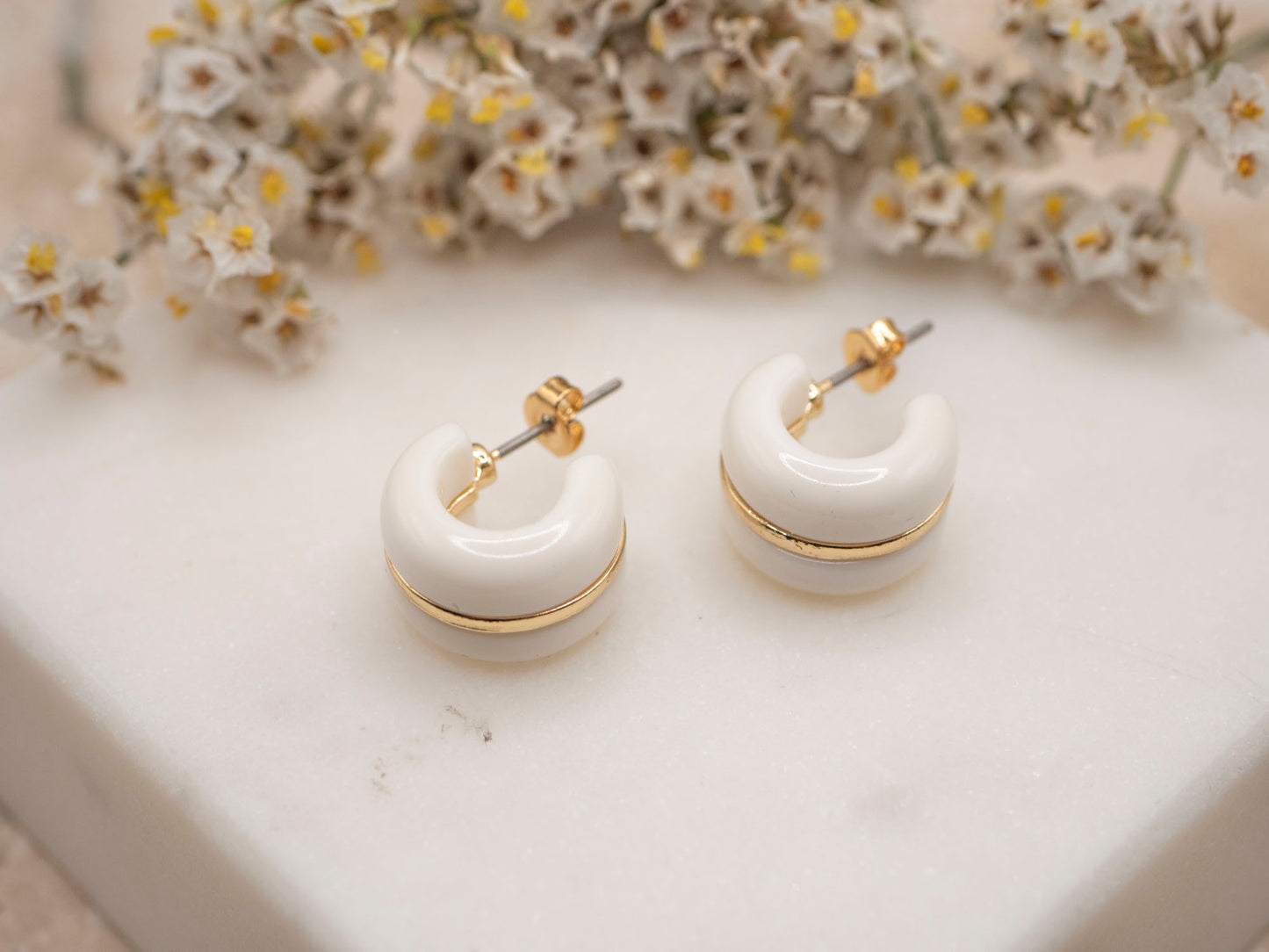 BOUCLES D'OREILLES VALENTINE BLANCHES