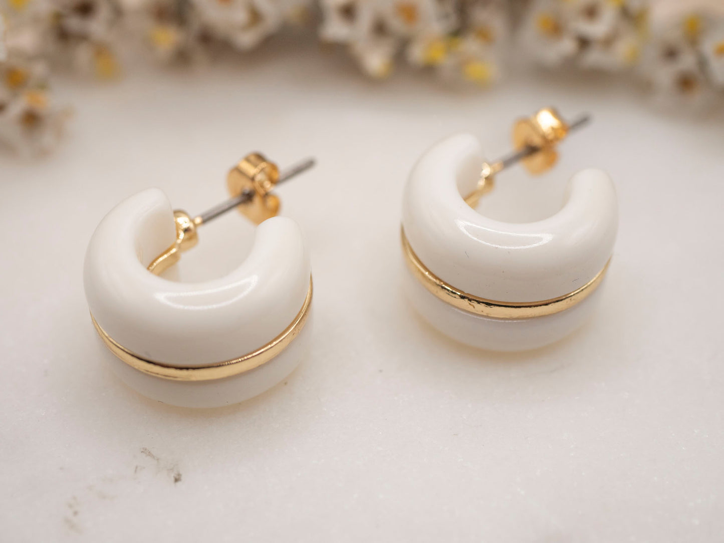 BOUCLES D'OREILLES VALENTINE BLANCHES