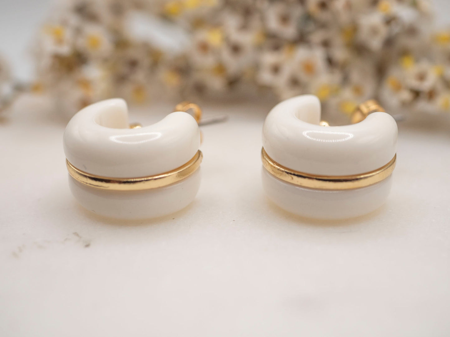 BOUCLES D'OREILLES VALENTINE BLANCHES