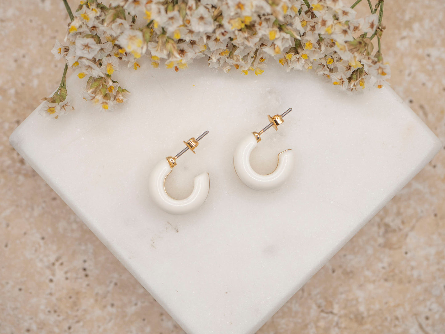 BOUCLES D'OREILLES VALENTINE BLANCHES