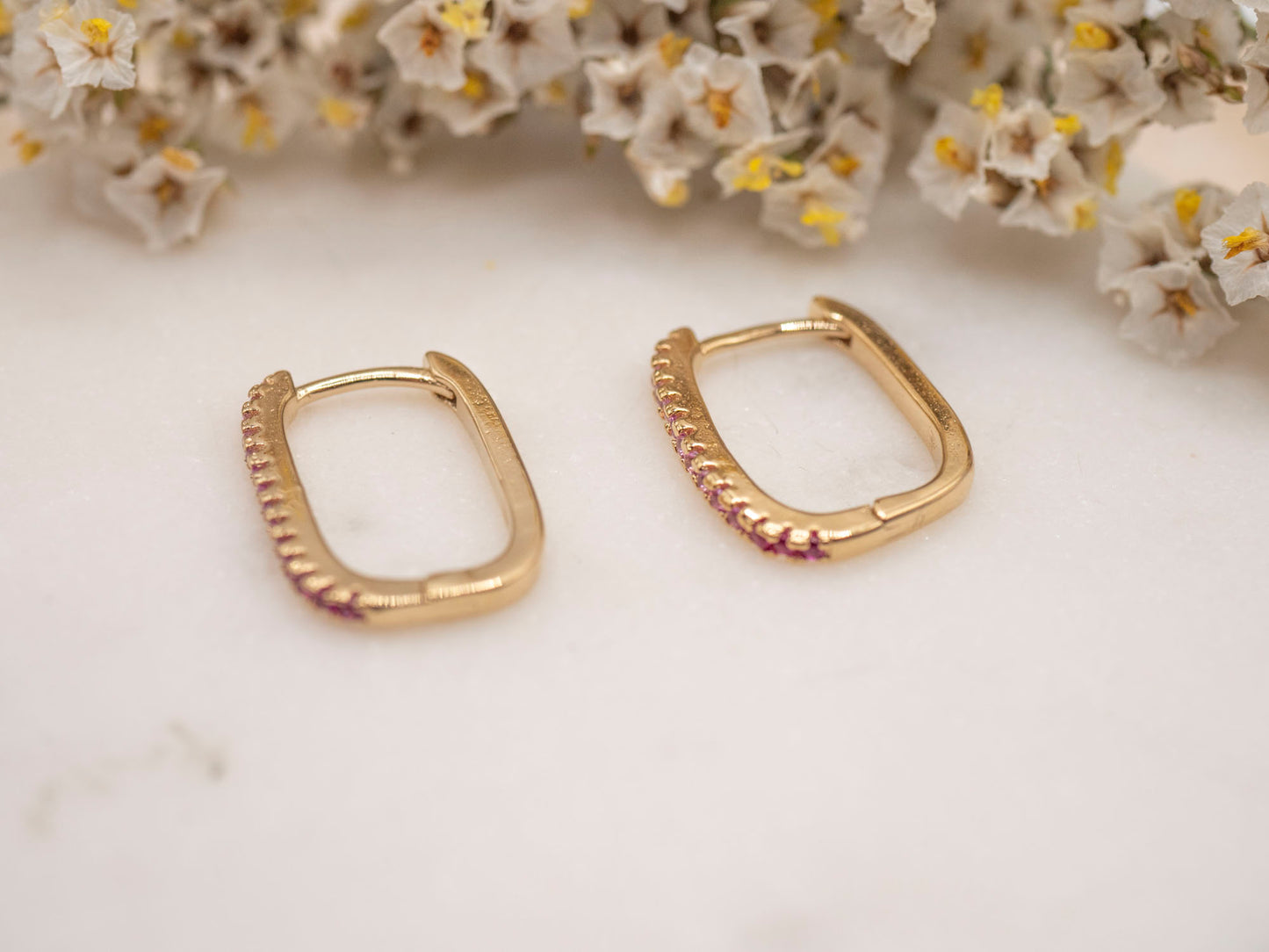 BOUCLE D'OREILLE UNIQUE ROSA