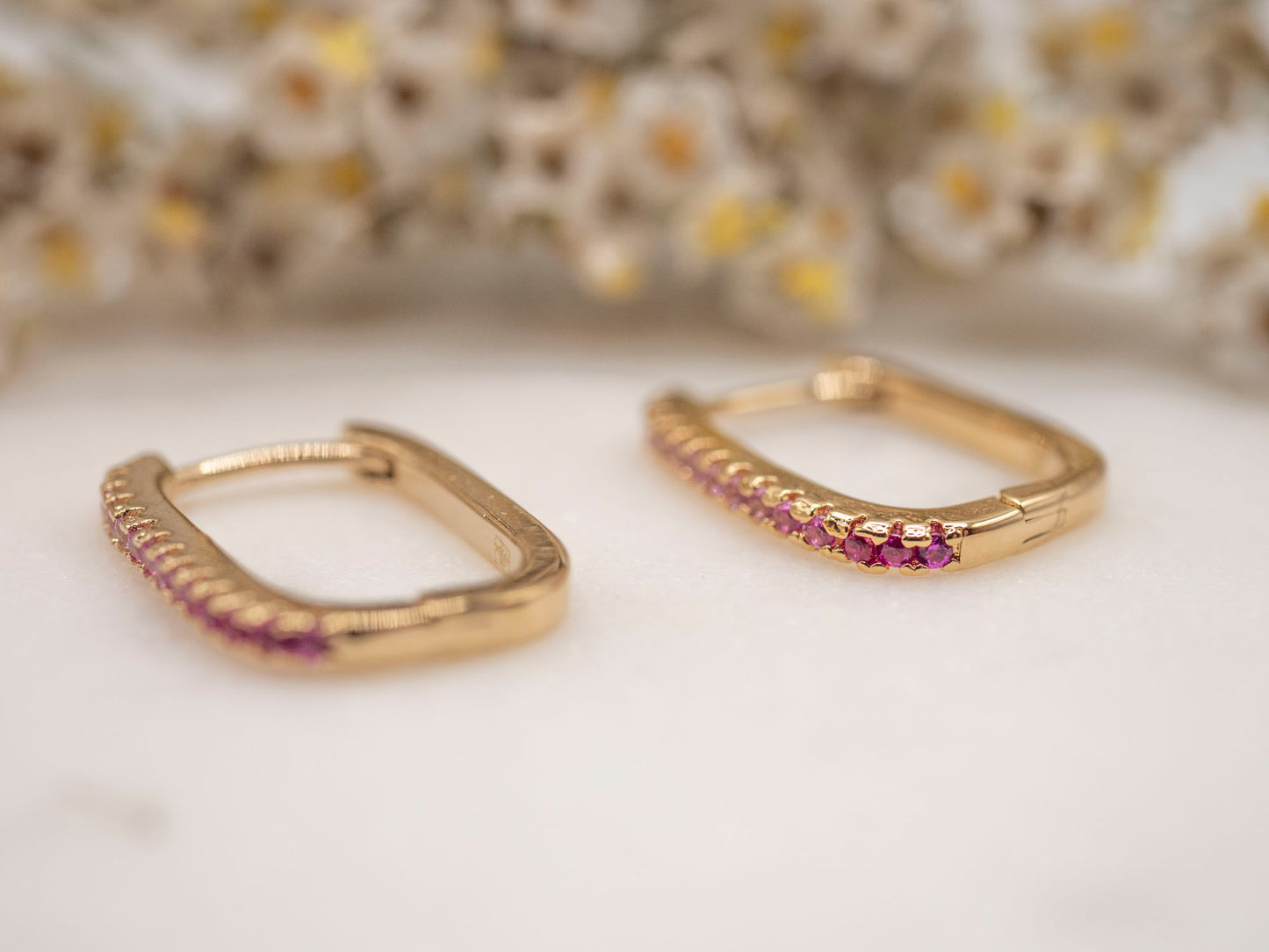 BOUCLE D'OREILLE UNIQUE ROSA