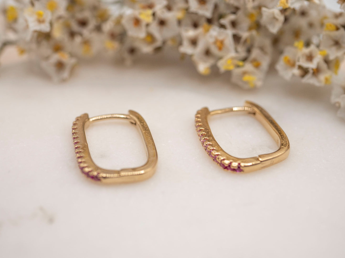 BOUCLE D'OREILLE UNIQUE ROSA