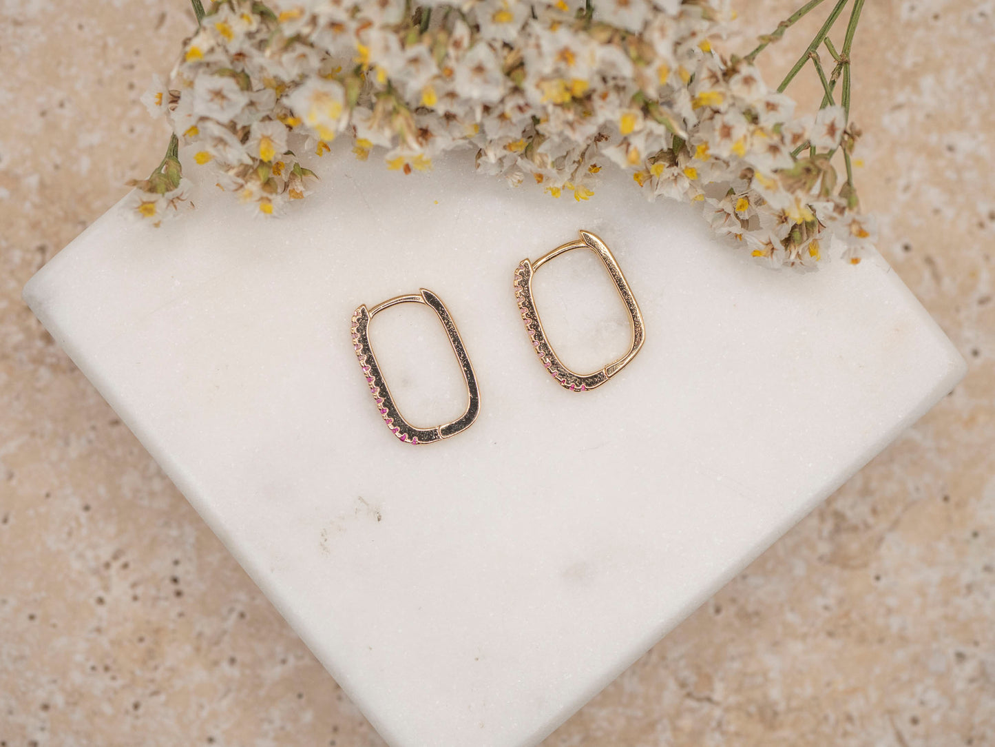 BOUCLE D'OREILLE UNIQUE ROSA