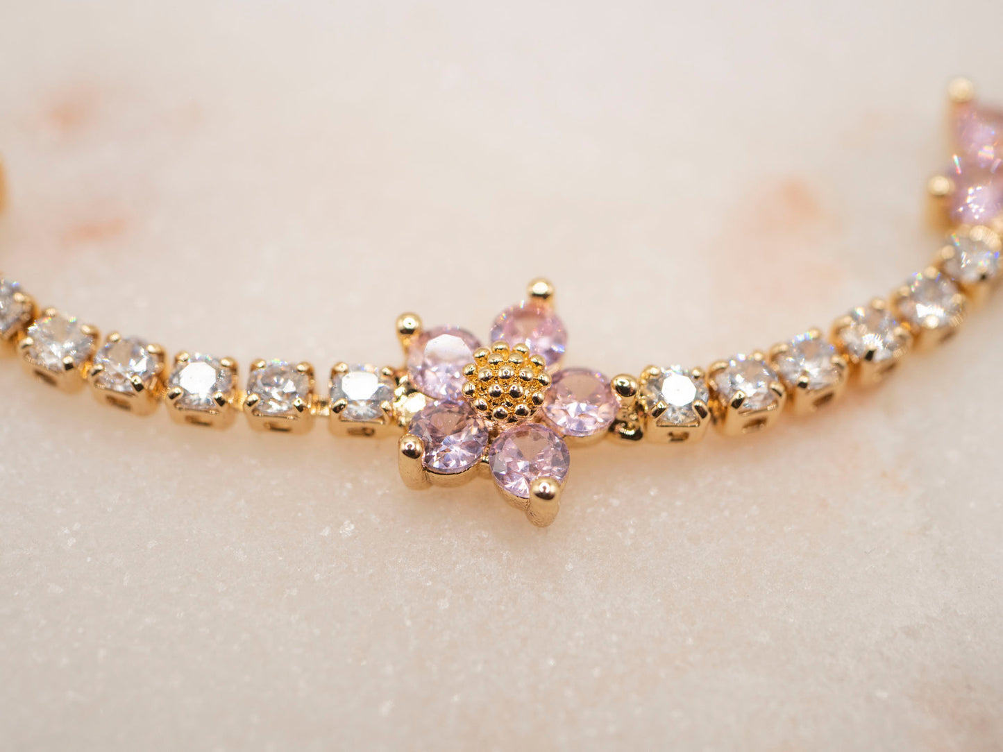 BRACELET FLORYNE ROSE CLAIR