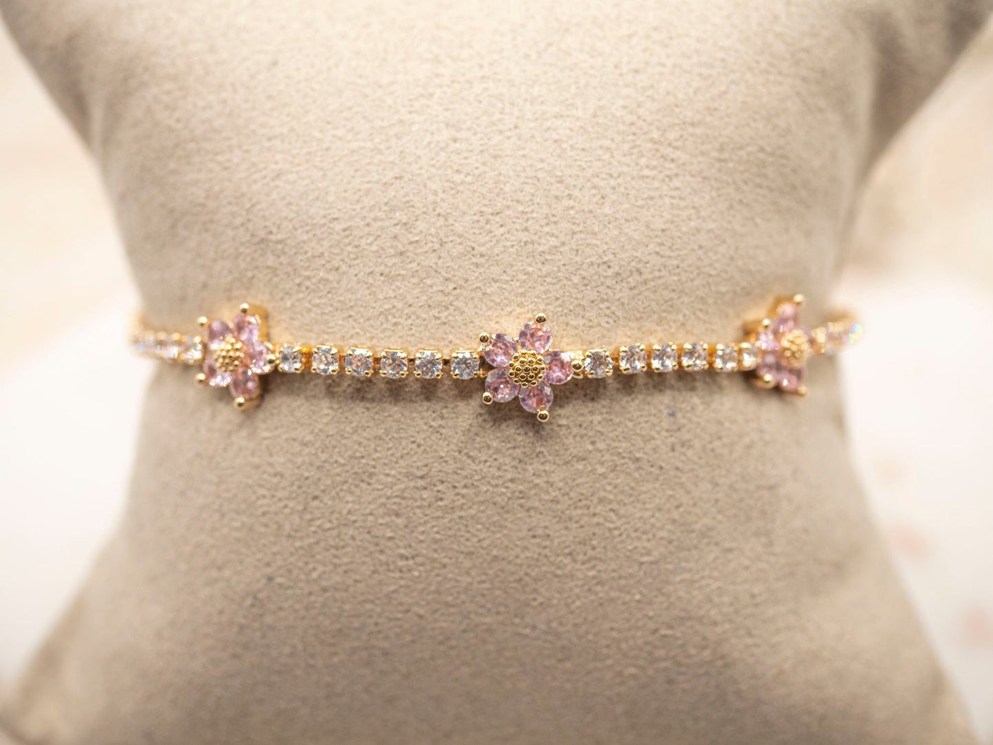 BRACELET FLORYNE ROSE CLAIR