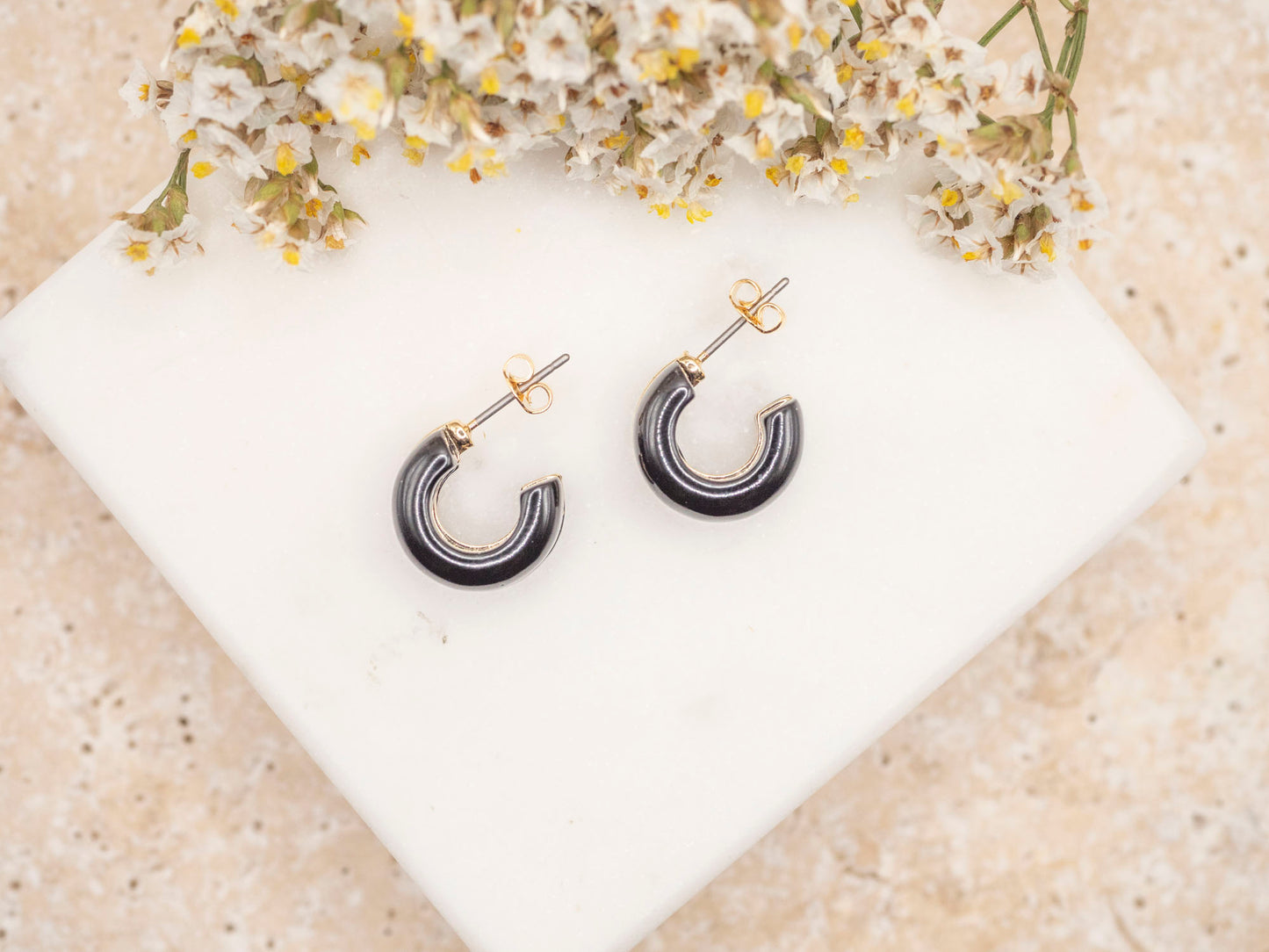 BOUCLES D'OREILLES VALENTINE NOIRES