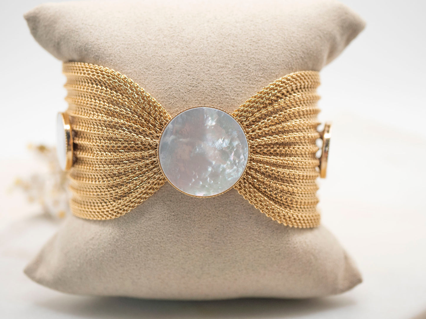 BRACELET NOEUD NACRE BLANCHE