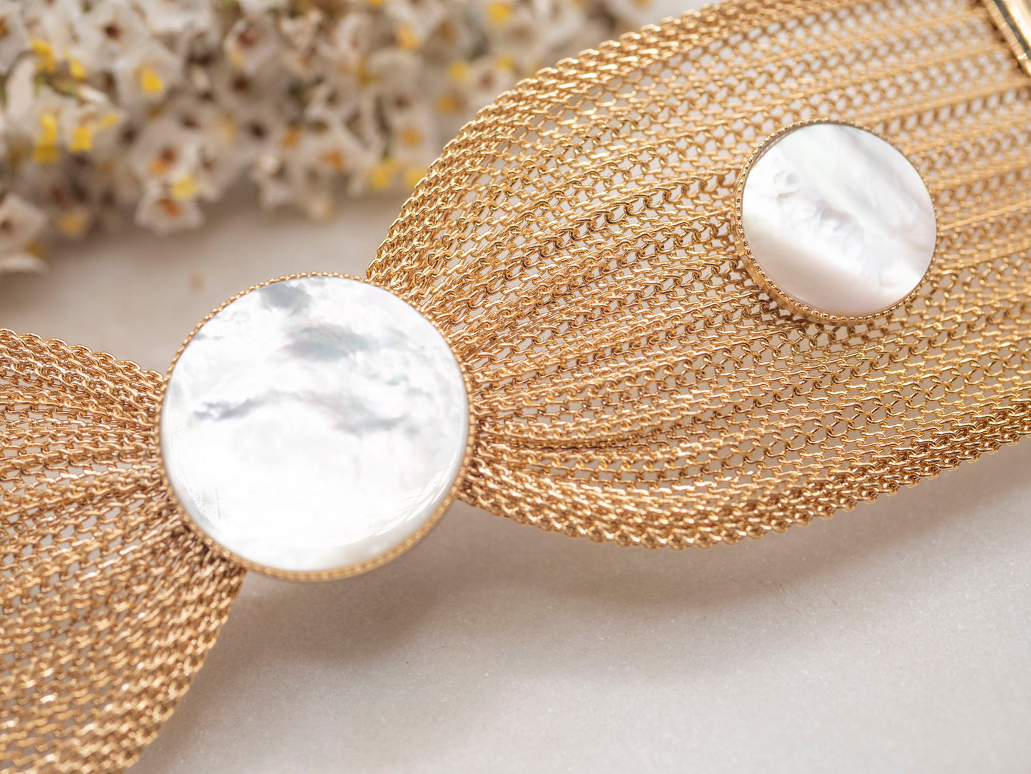 BRACELET NOEUD NACRE BLANCHE
