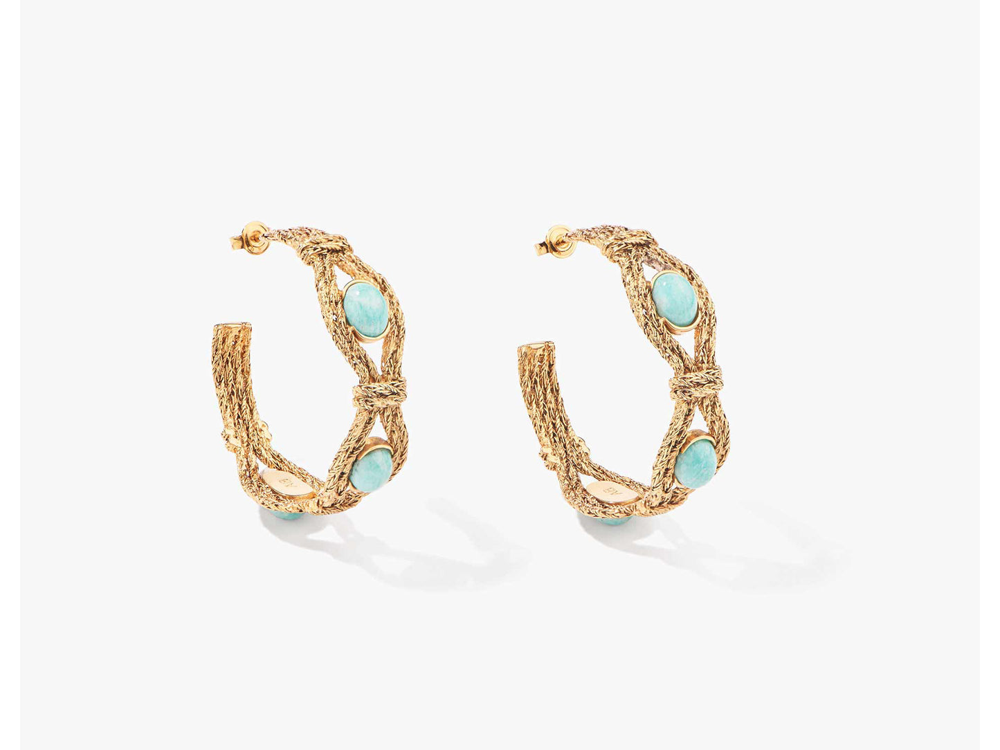 BOUCLES D'OREILLES CREOLES MIZUHIKI
