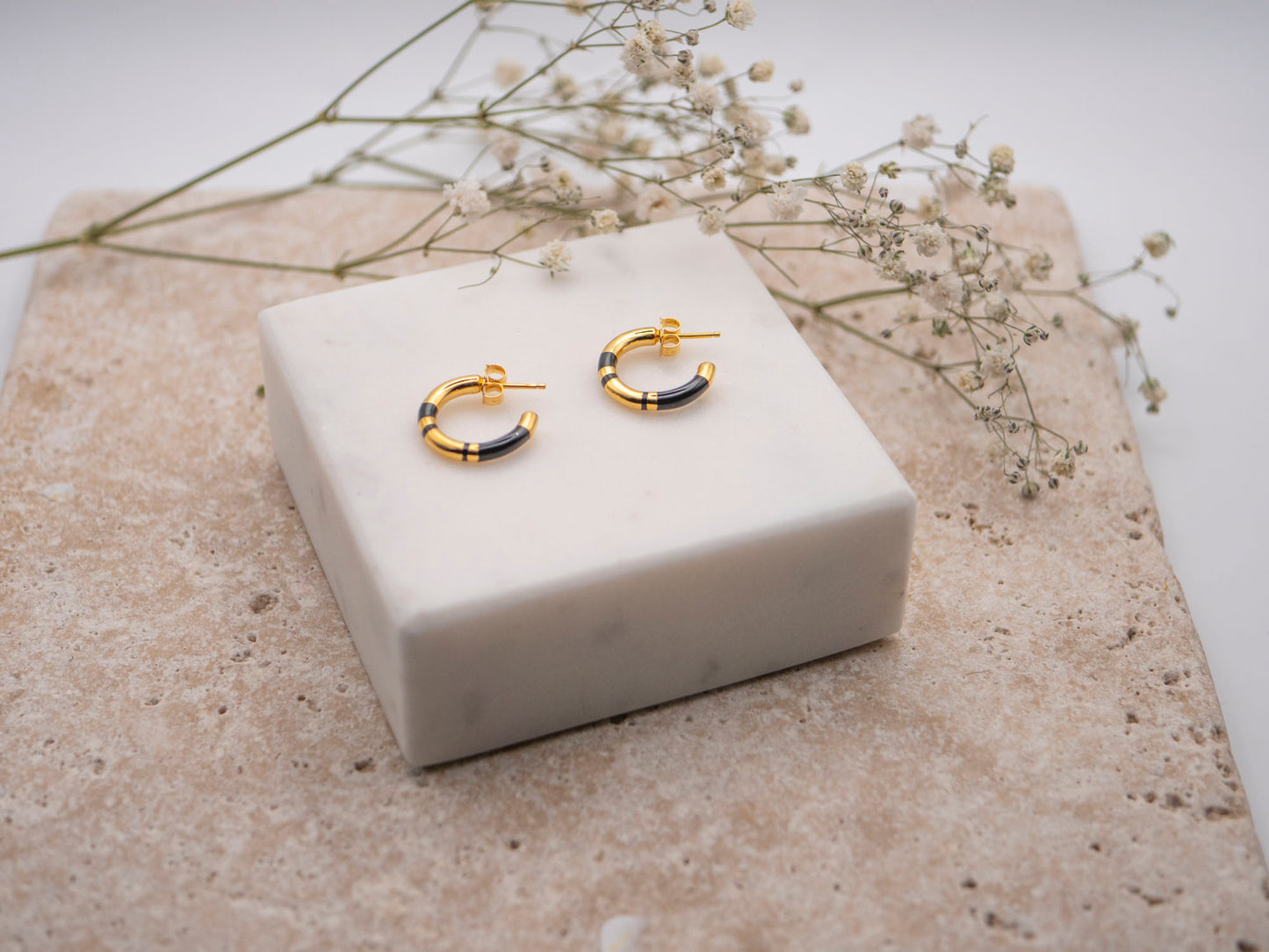 BOUCLES D'OREILLES POSITANO NOIRE