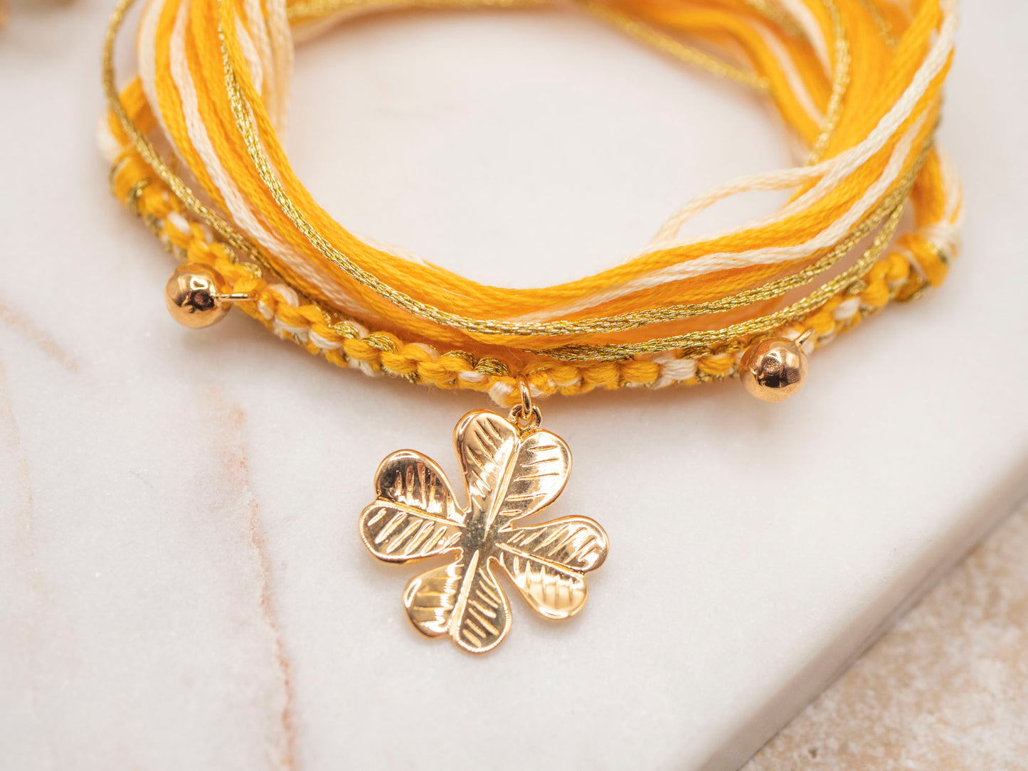 BRACELET HONOLULU TREFLE JAUNE