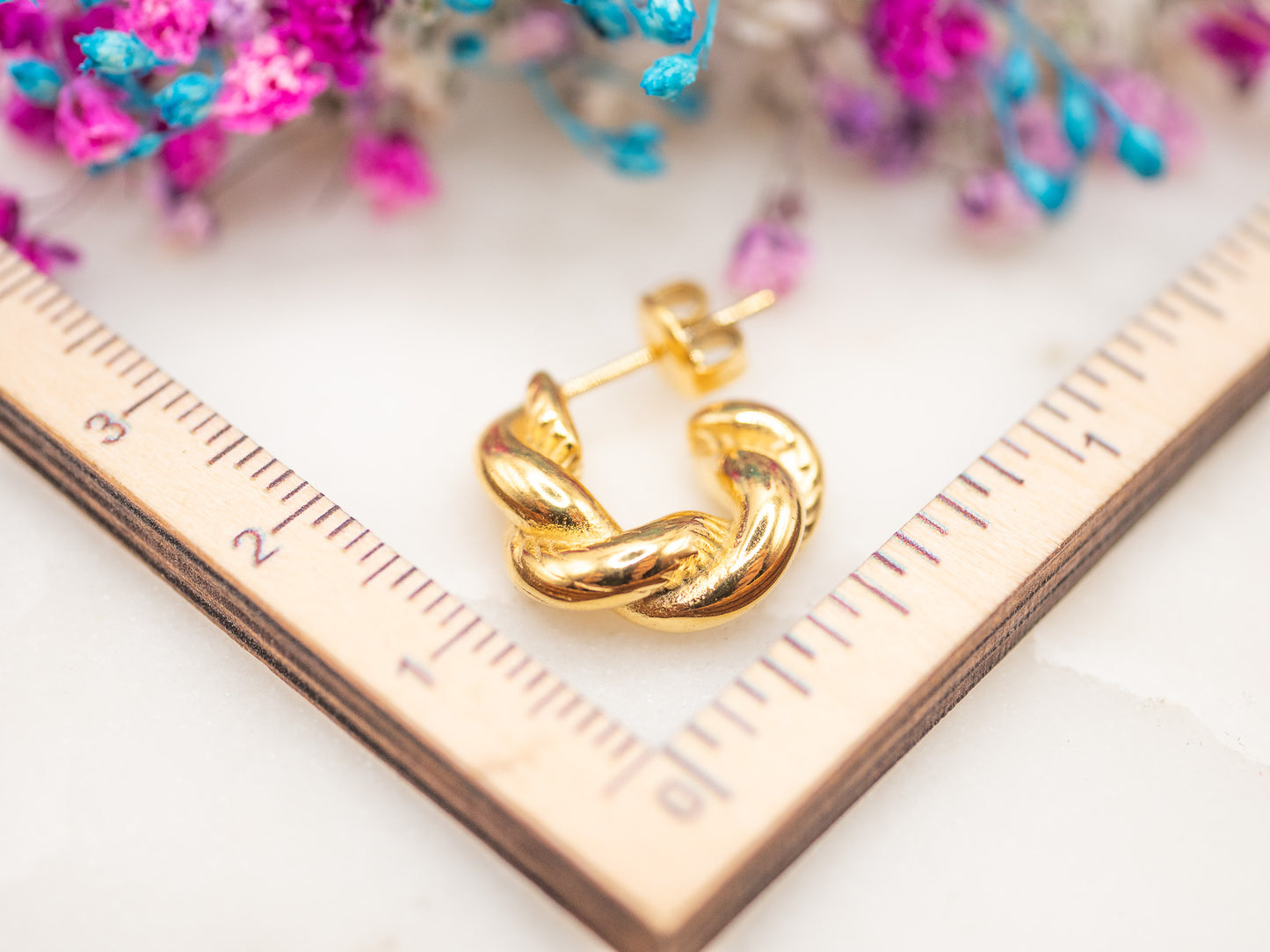 Boucles d'oreilles Nœud Doré
