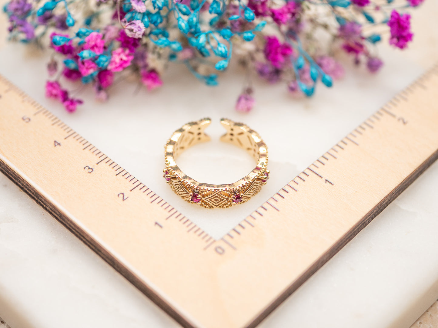Bague ajustable Mirage Fuchsia