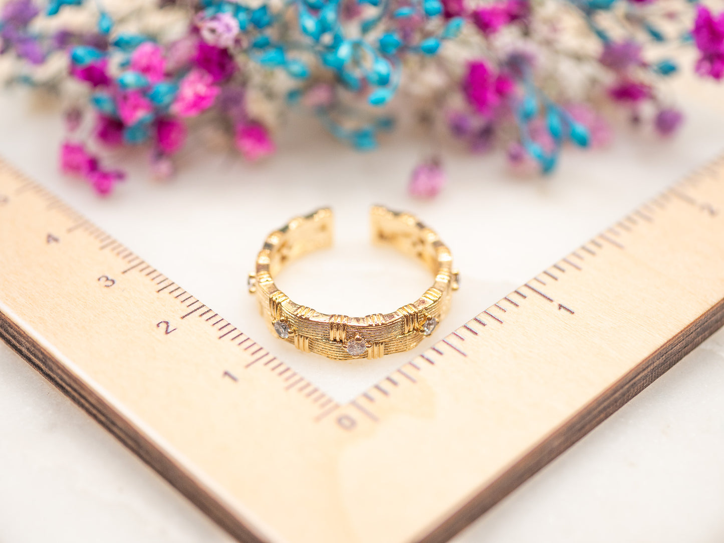 Bague Bambou Doré