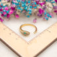 Bague ajustable Serpent Émeraude