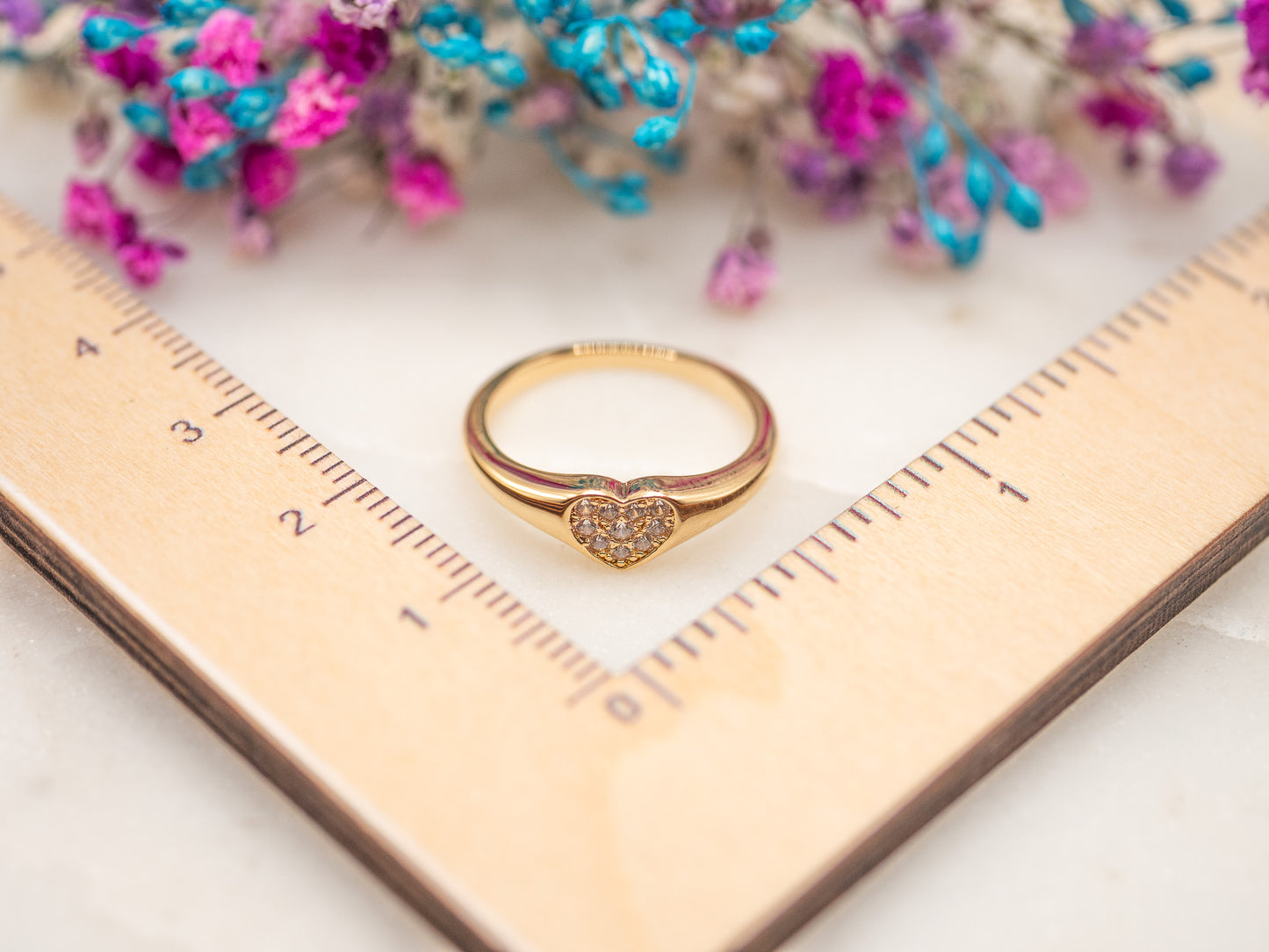 Bague Cœur Pailleté