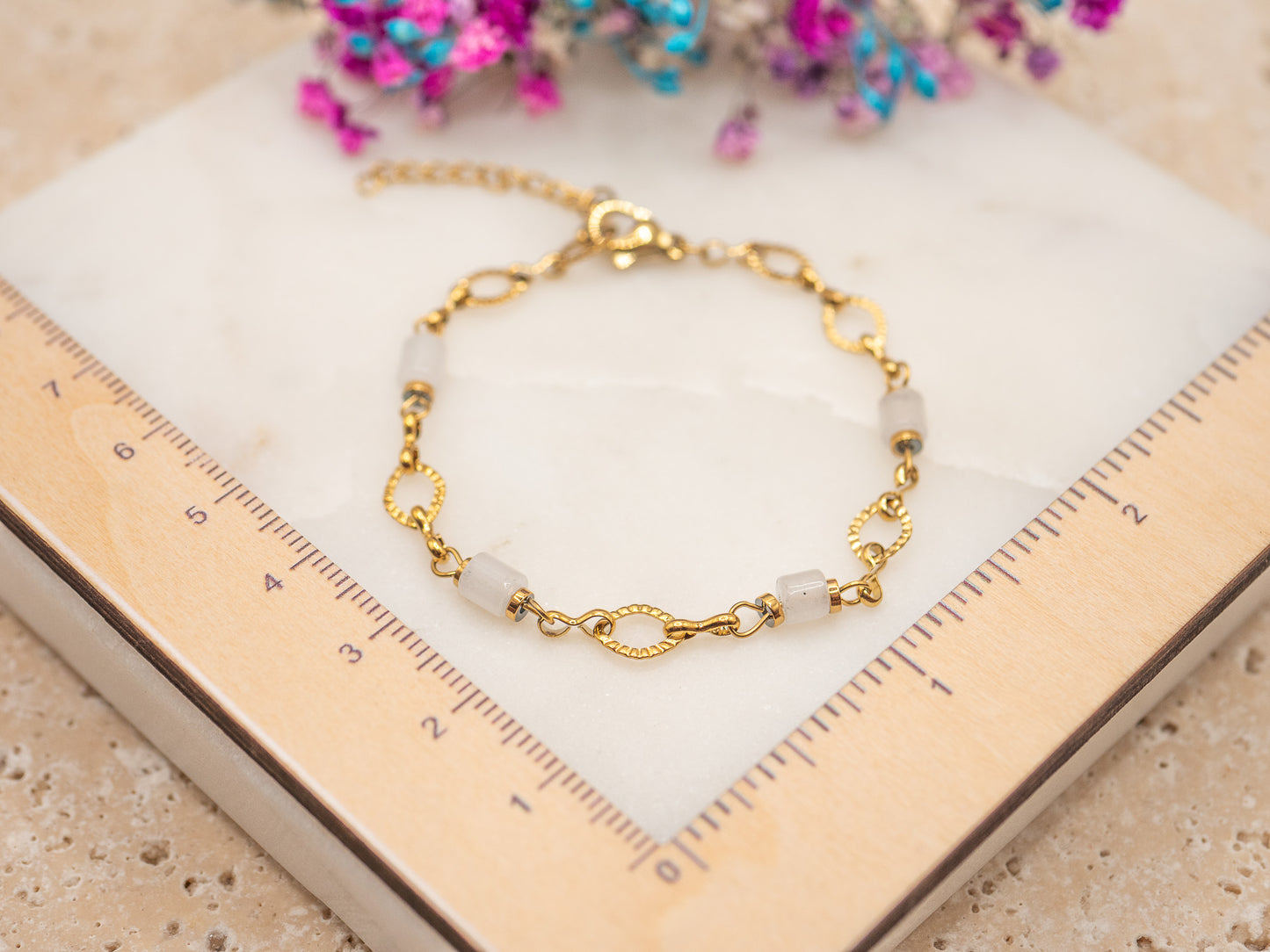 Bracelet Galets Ivoire