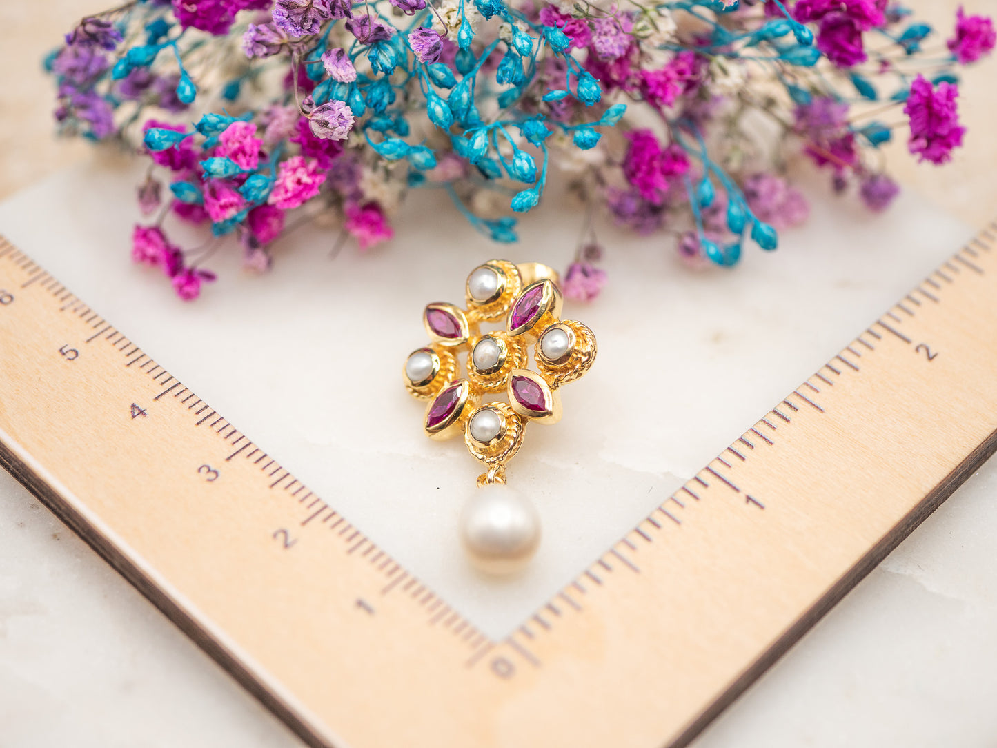 Boucles d'oreilles Bouquet Fuchsia