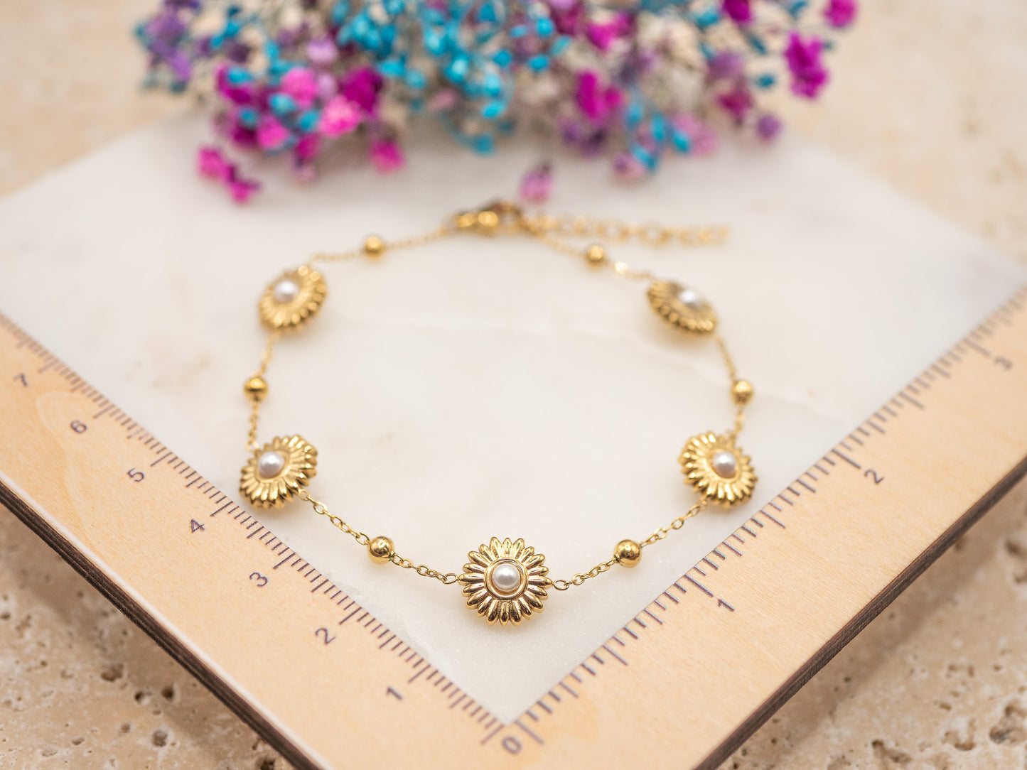Bracelet Marguerite Ivoire