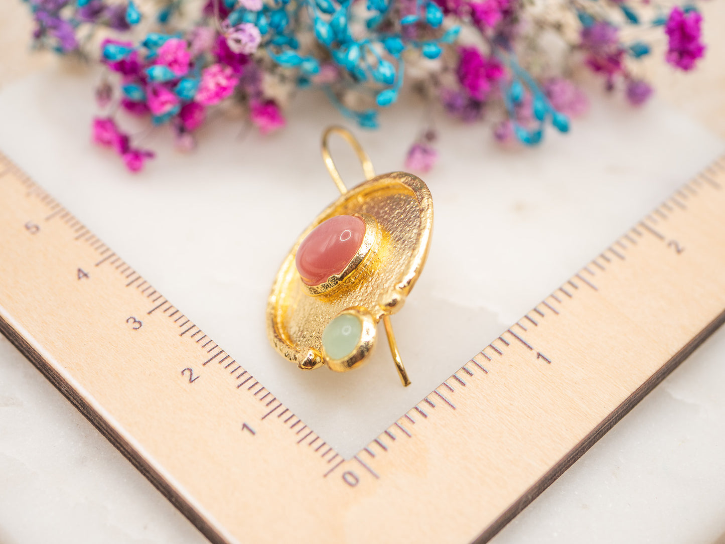 Boucles d'oreilles Galet Rosalin