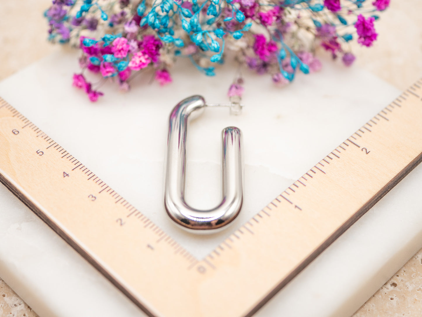 Boucles d'oreilles Anse Chrome
