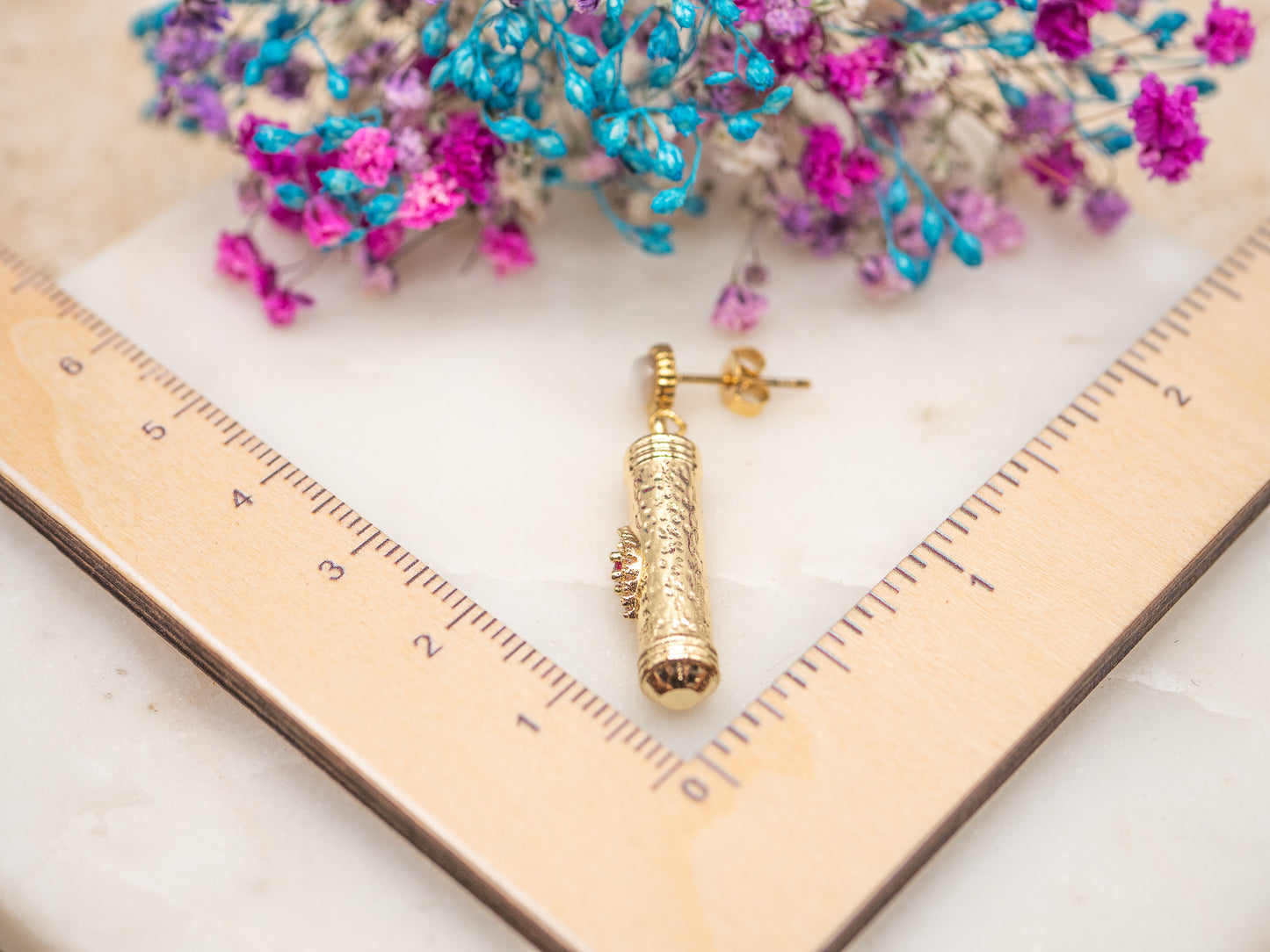 Boucles d'oreilles Tube Soleil