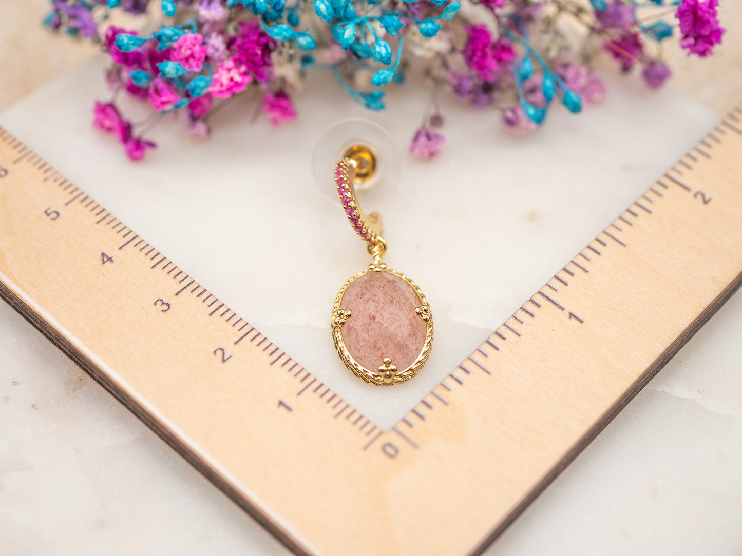 Boucles d'oreilles Rose Salée