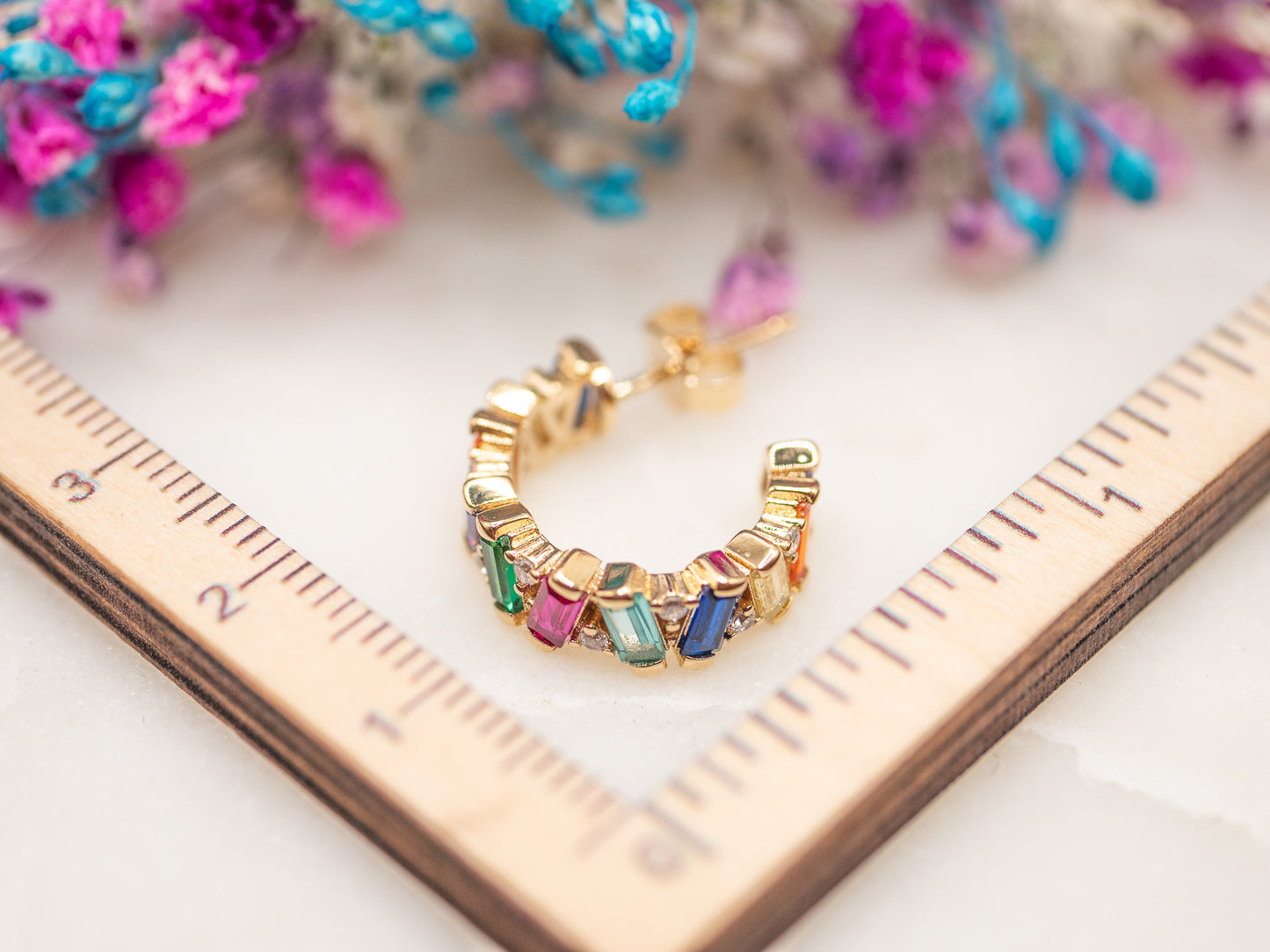 Boucle d'oreille unique Arcade Sorbet