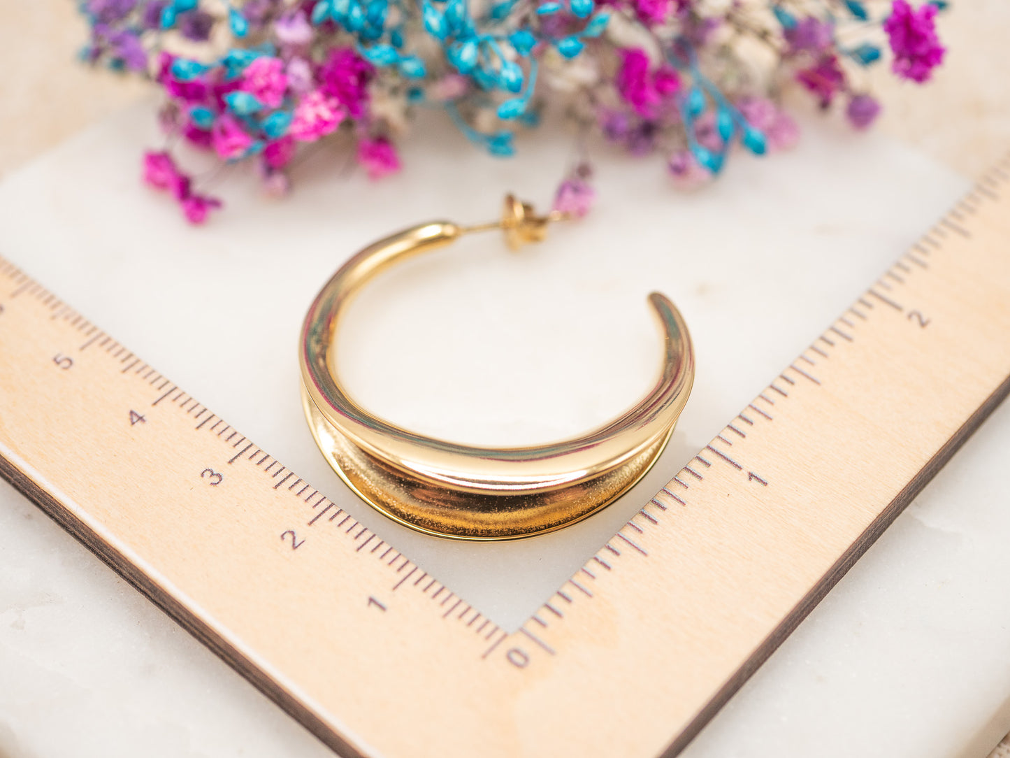 Boucles d'oreilles Arc Doré