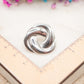 Boucles d'oreilles Nœud Chromé