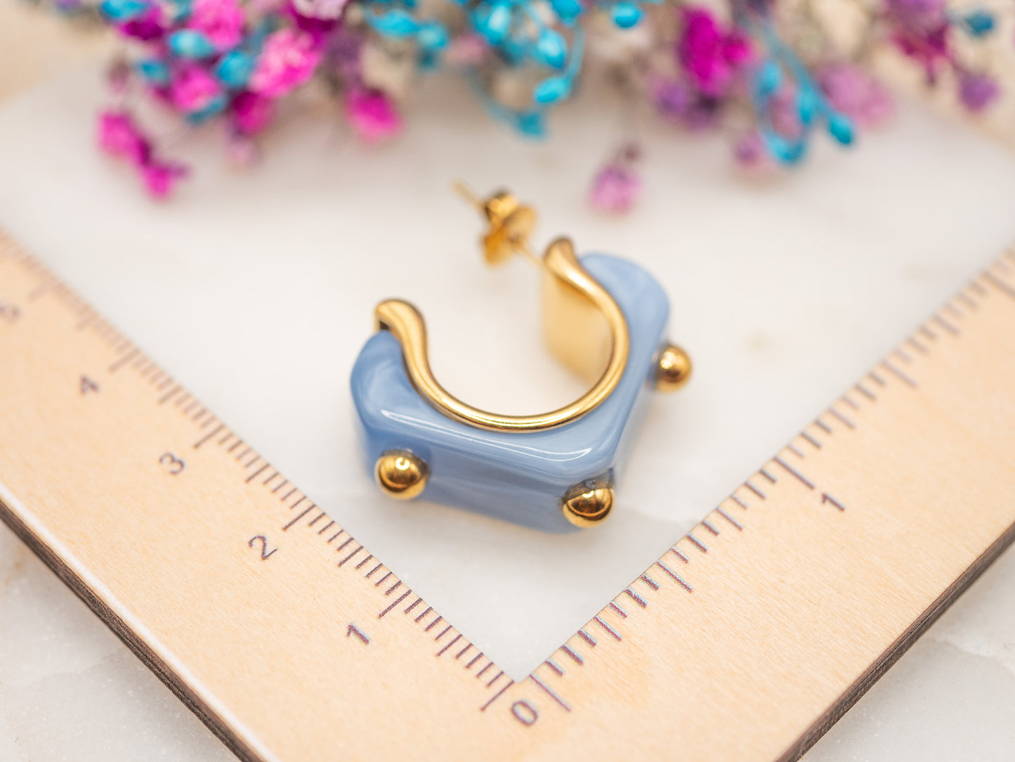 Boucles d'oreilles Azur Glacé