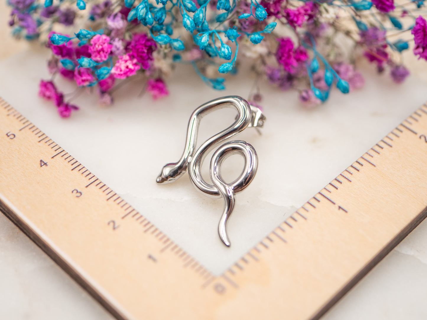 Boucles d'oreilles Serpent Miroir