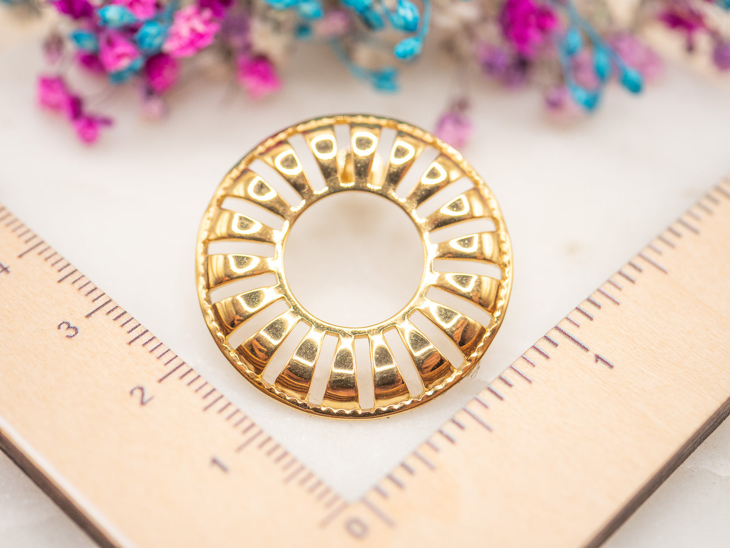 Boucles d'oreilles Hublot Doré