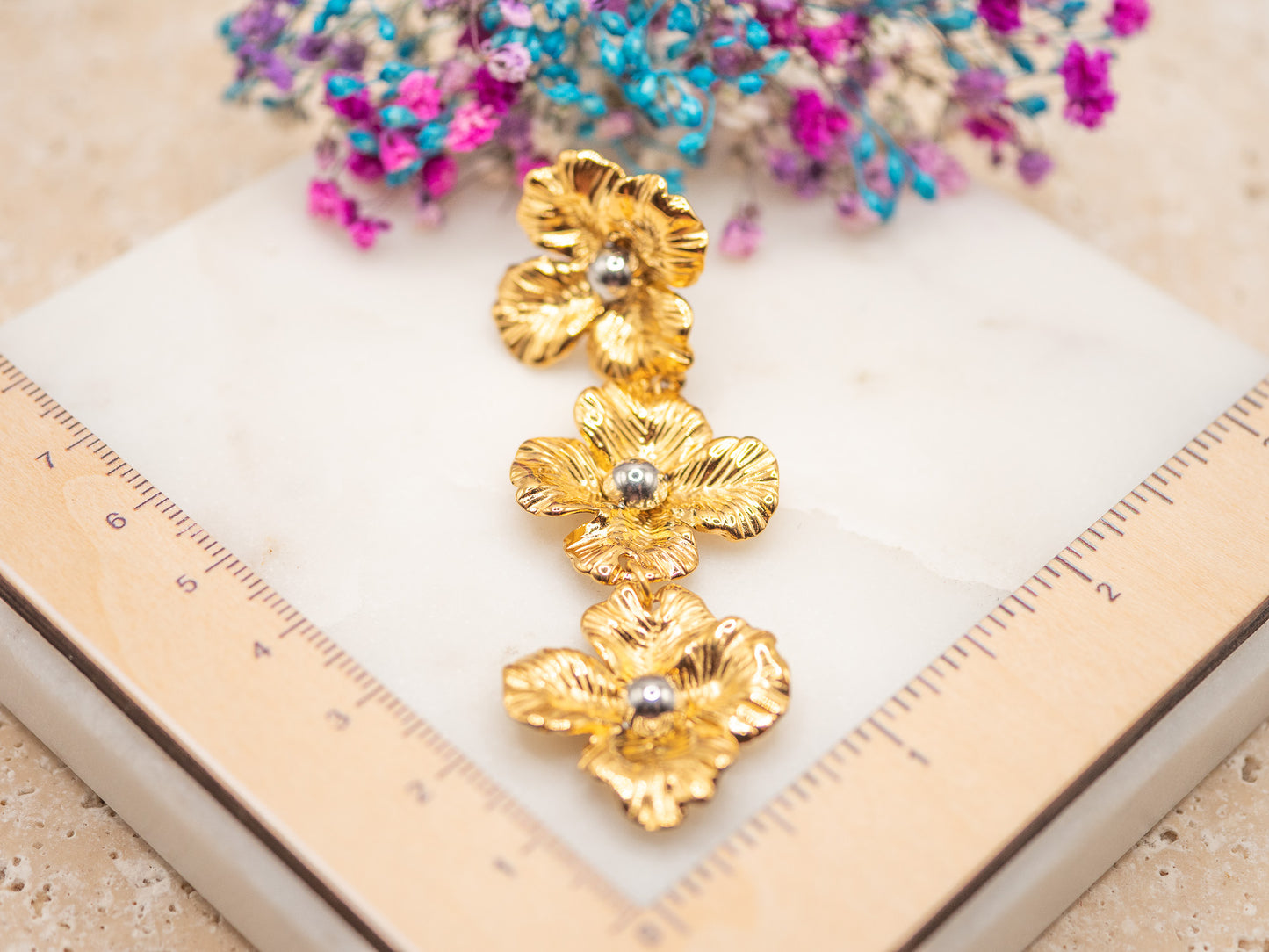 Boucles d'oreilles Fleurs Soleil
