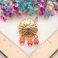 Boucles d'oreilles Rosée Fuchsia