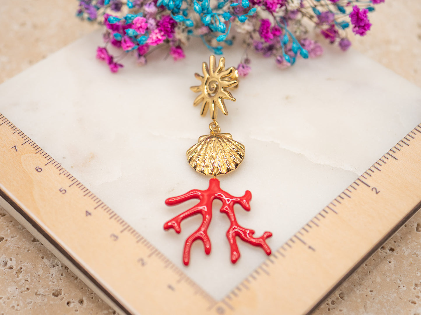 Boucles d'oreilles Corail Tropic
