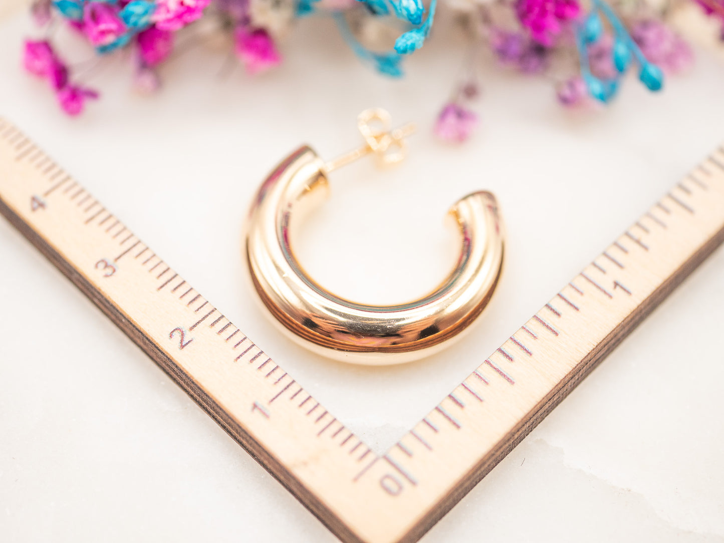 Boucles d'oreilles Croissant Miroité