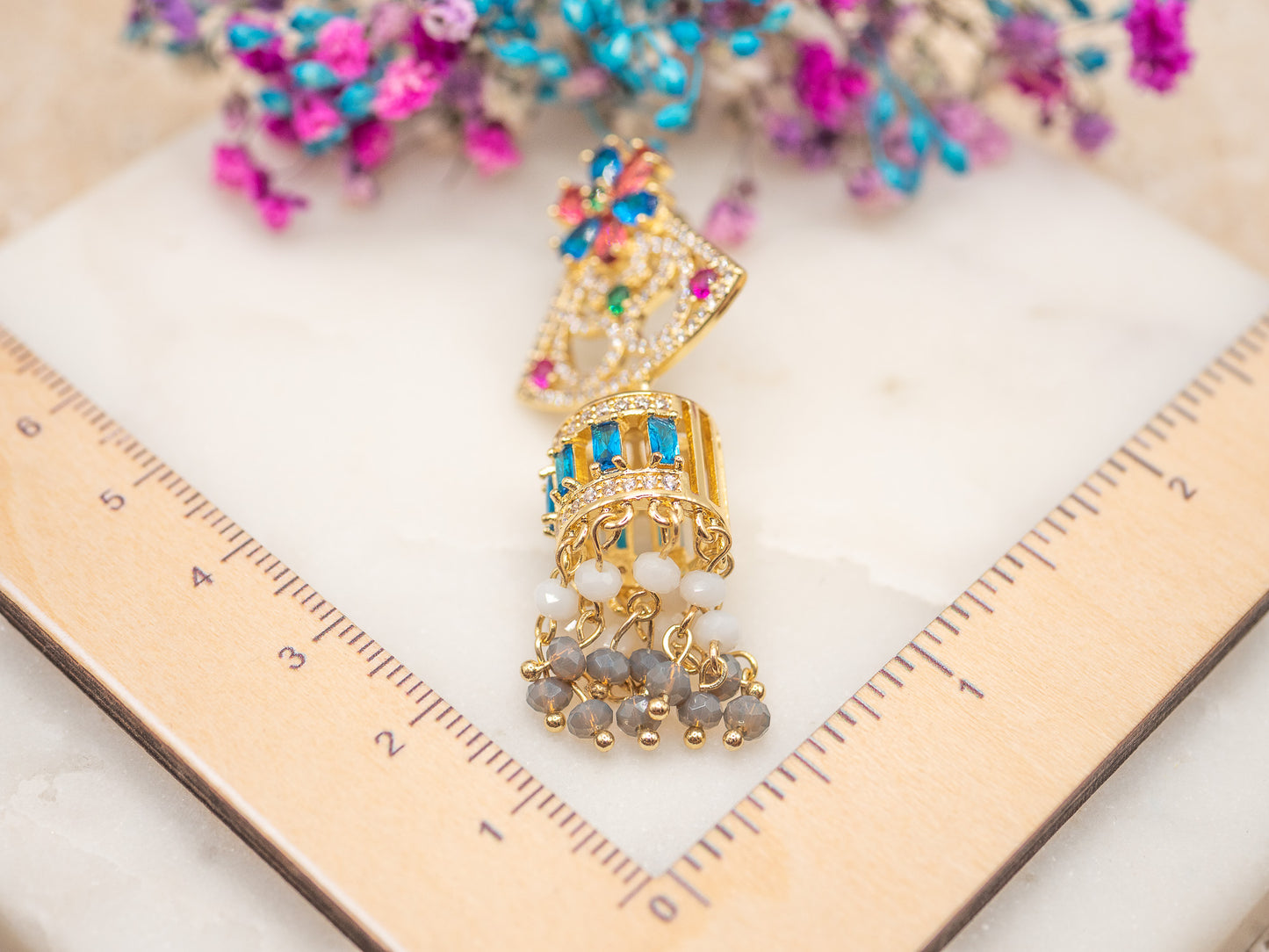 Boucles d'oreilles Cascade Azur