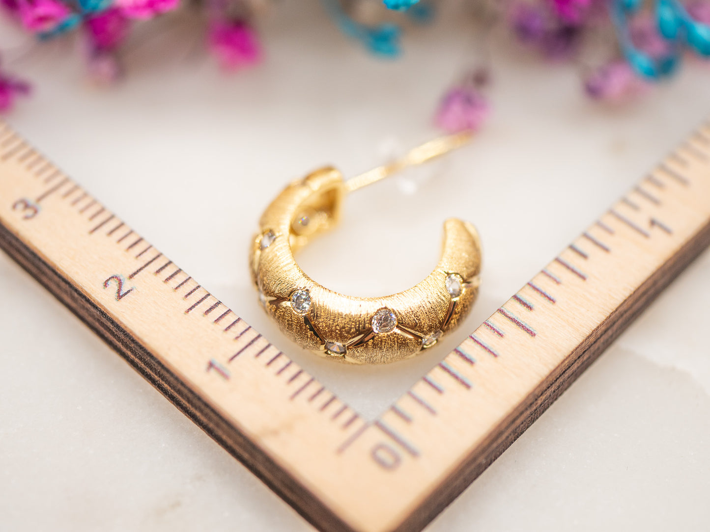 Boucle d'oreille unique Dune Diamantée