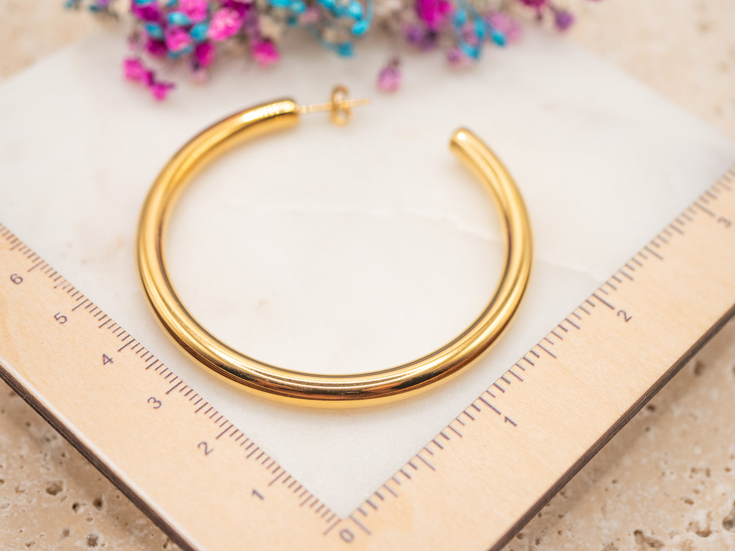 Boucles d'oreilles Demi-Lune Dorée