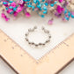Bague ajustable Perles Chromées