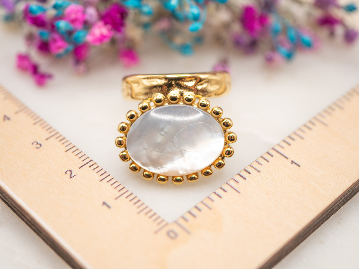 Bague Perle Opaline