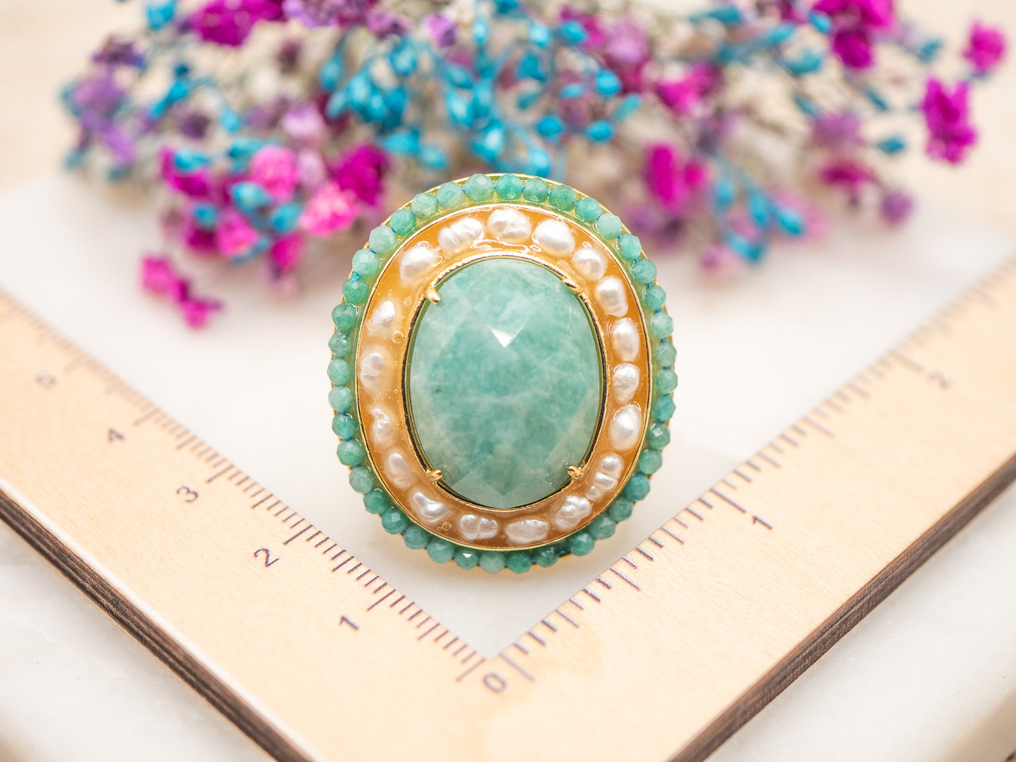 Bague Lagune Perlière